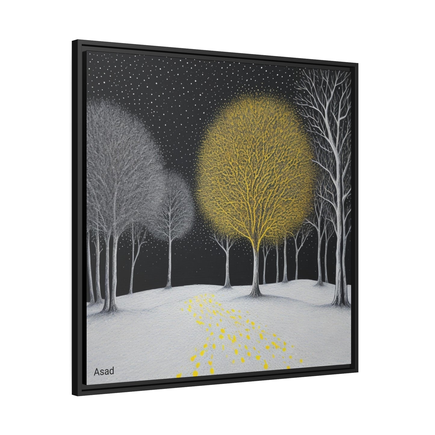 Matte Canvas, Black Frame