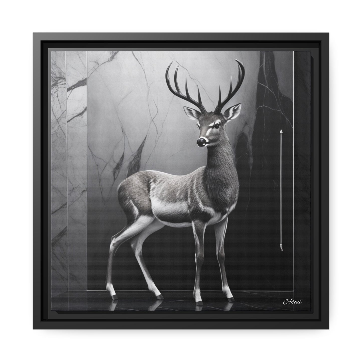 Matte Canvas, Black Frame