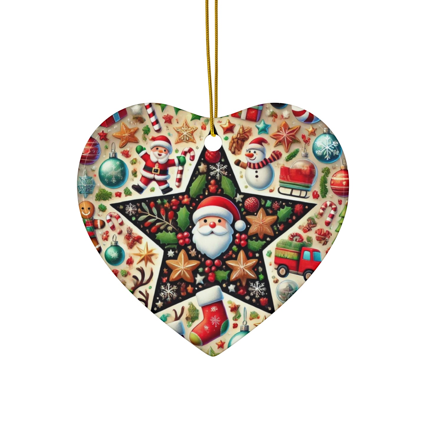 Ceramic Ornament, 4 Shapes