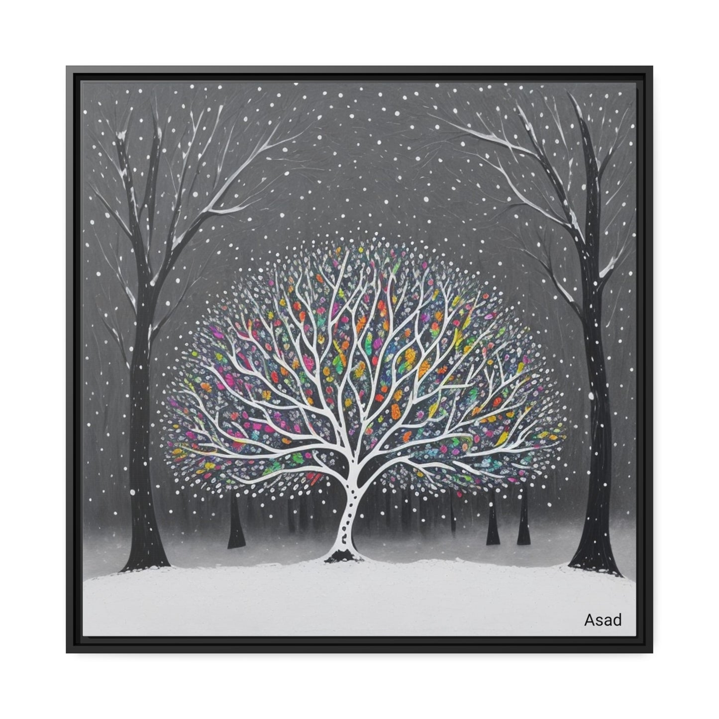 Matte Canvas, Black Frame