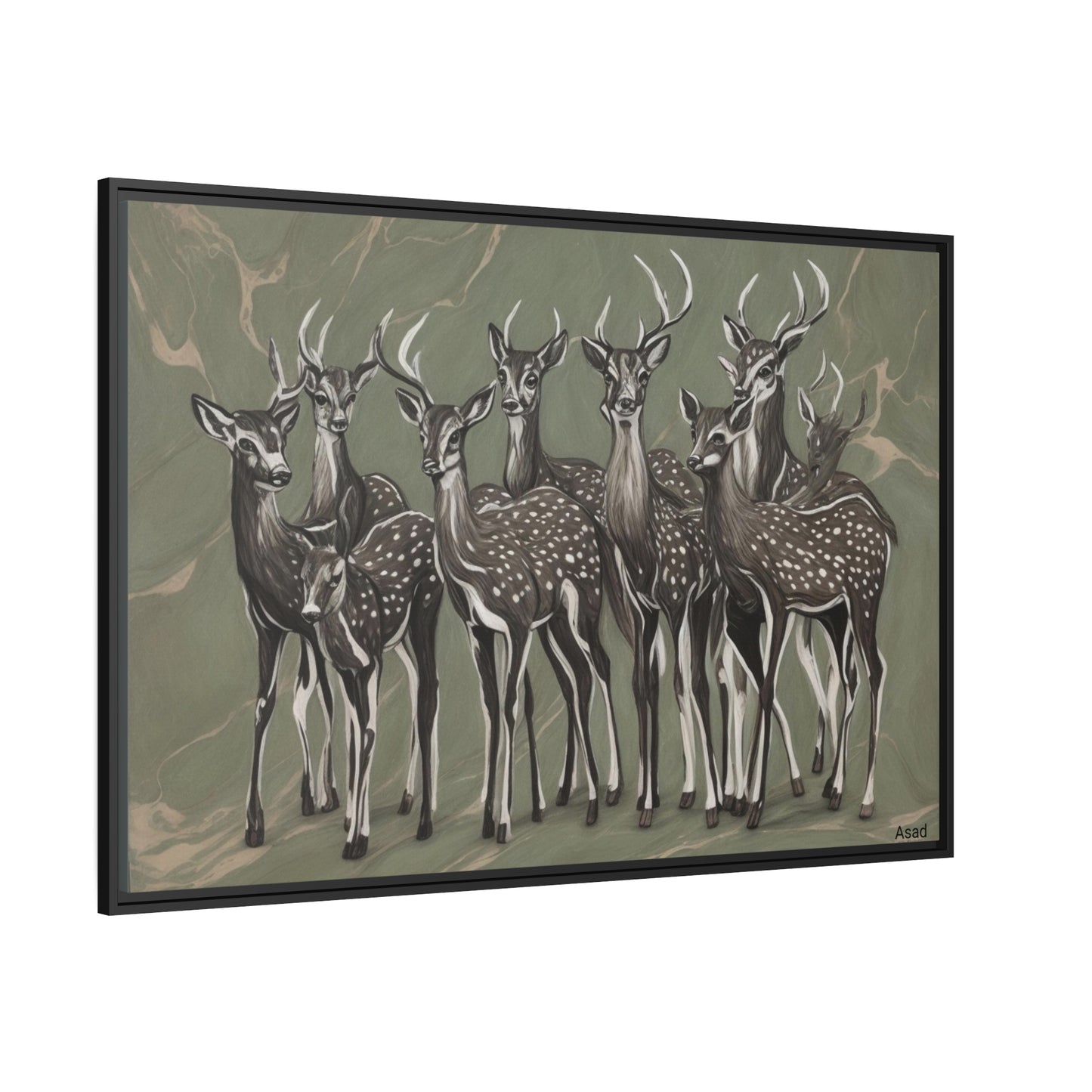 Matte Canvas, Black Frame
