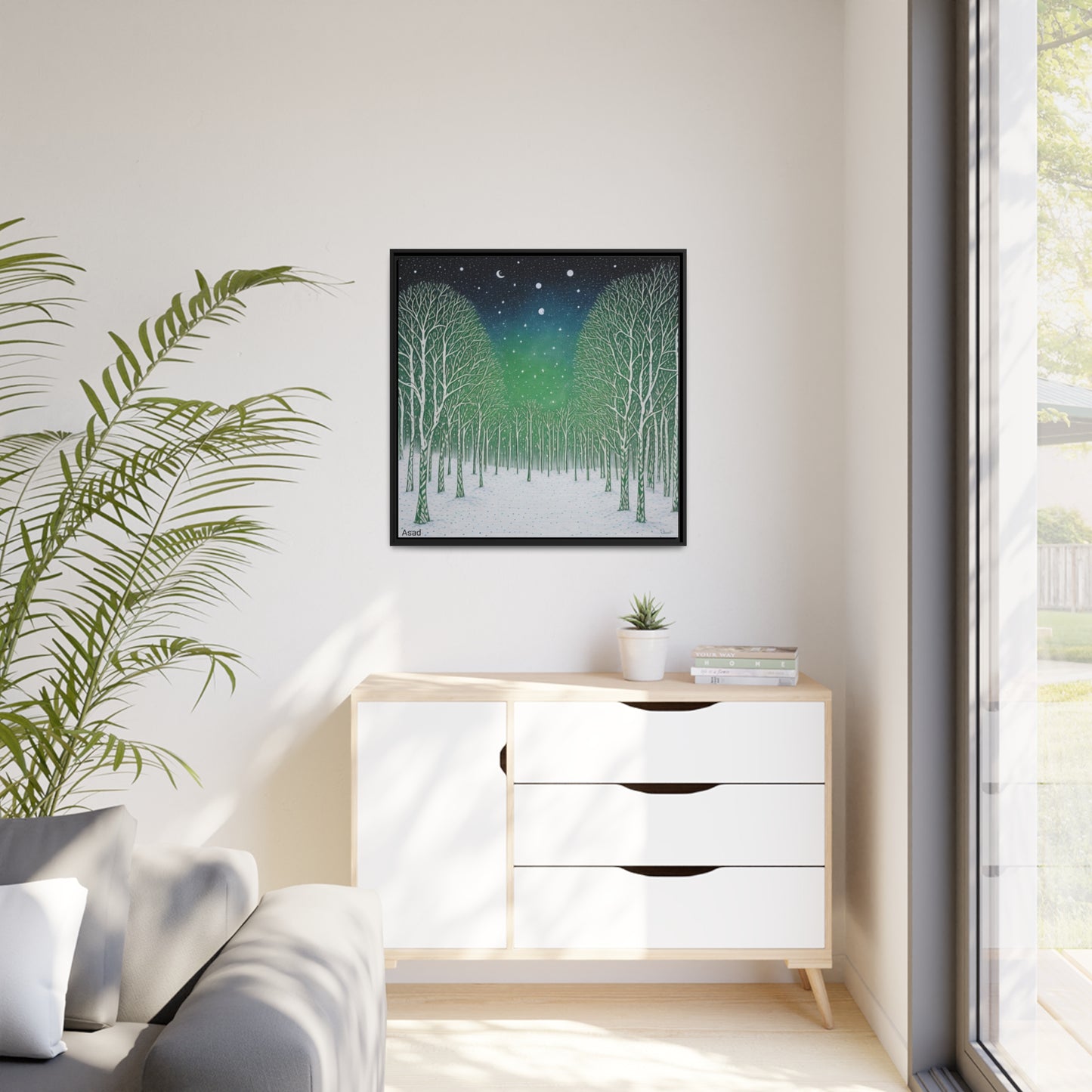 Matte Canvas, Black Frame