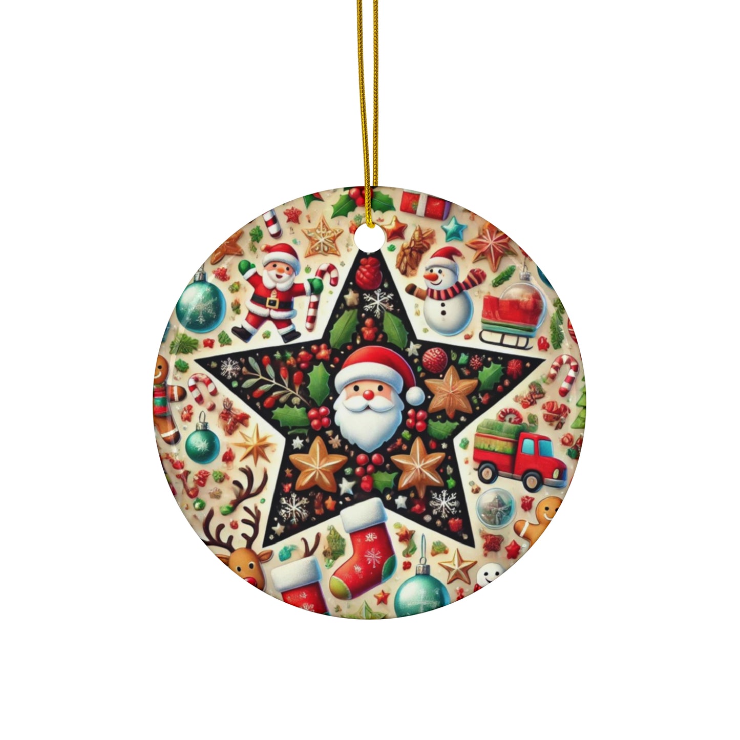 Ceramic Ornament, 4 Shapes