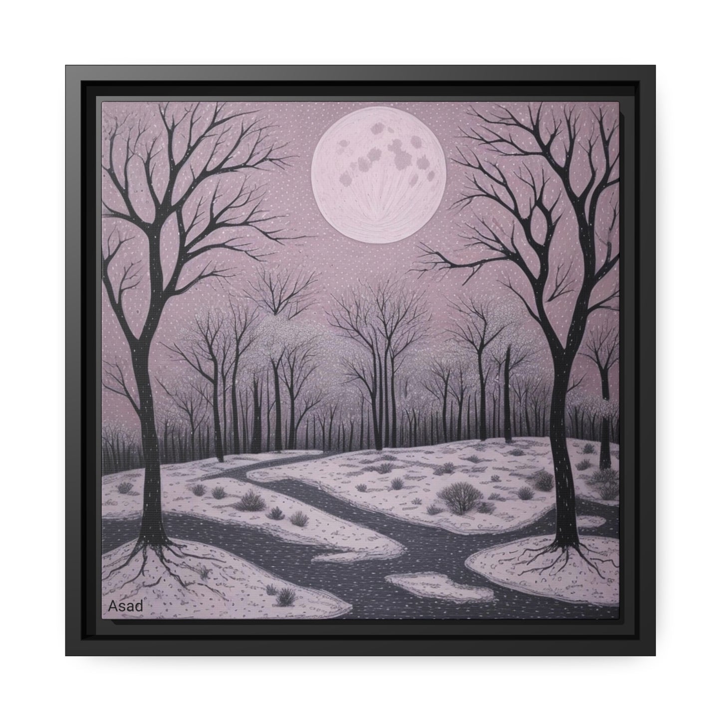 Matte Canvas, Black Frame