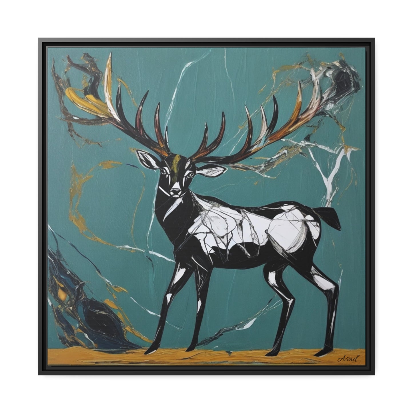 Matte Canvas, Black Frame