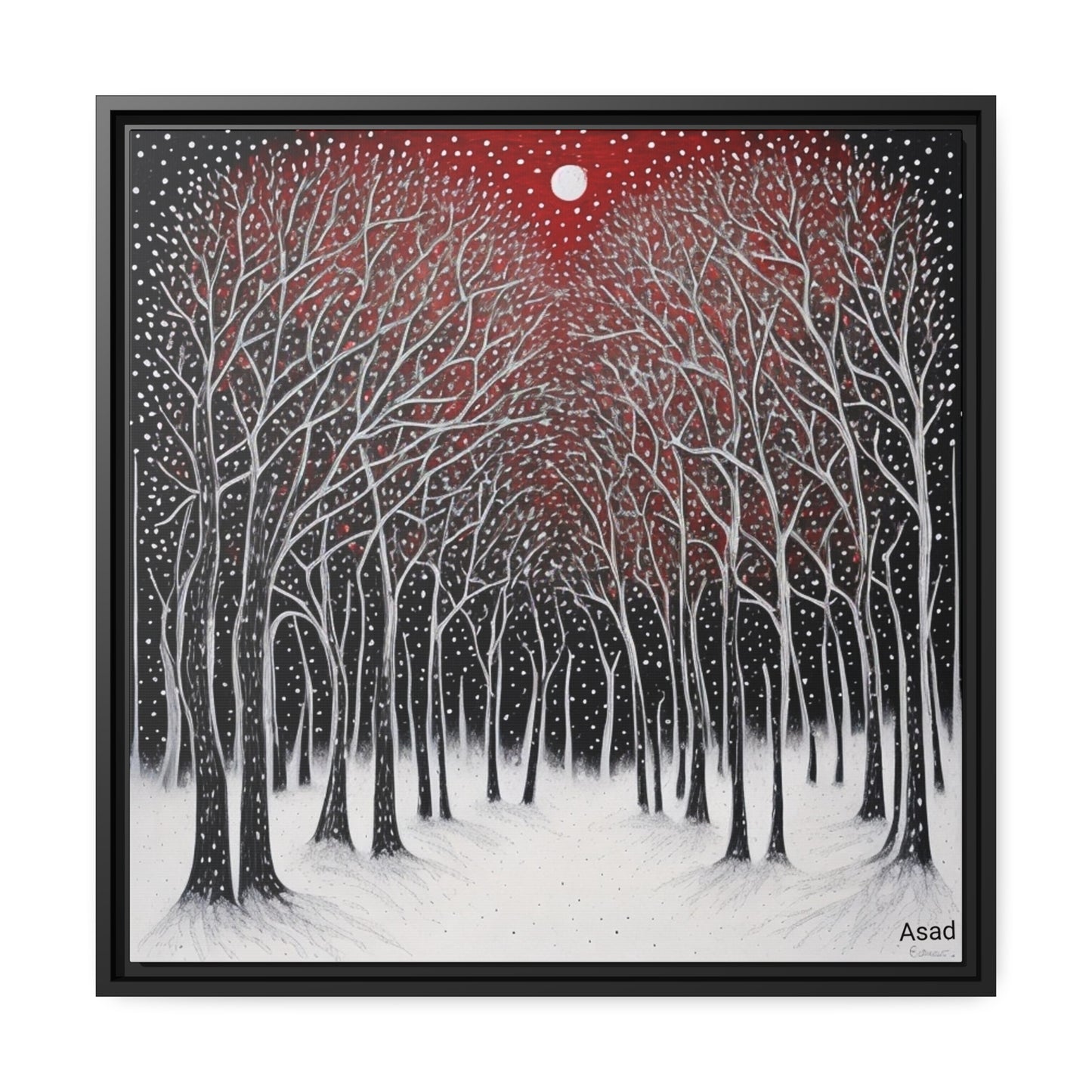 Matte Canvas, Black Frame