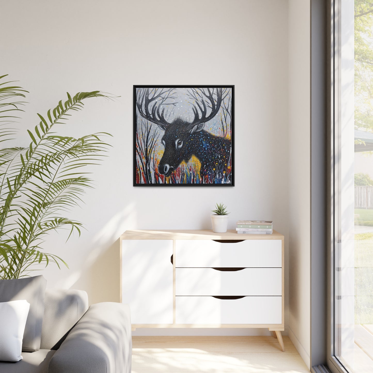 Matte Canvas, Black Frame