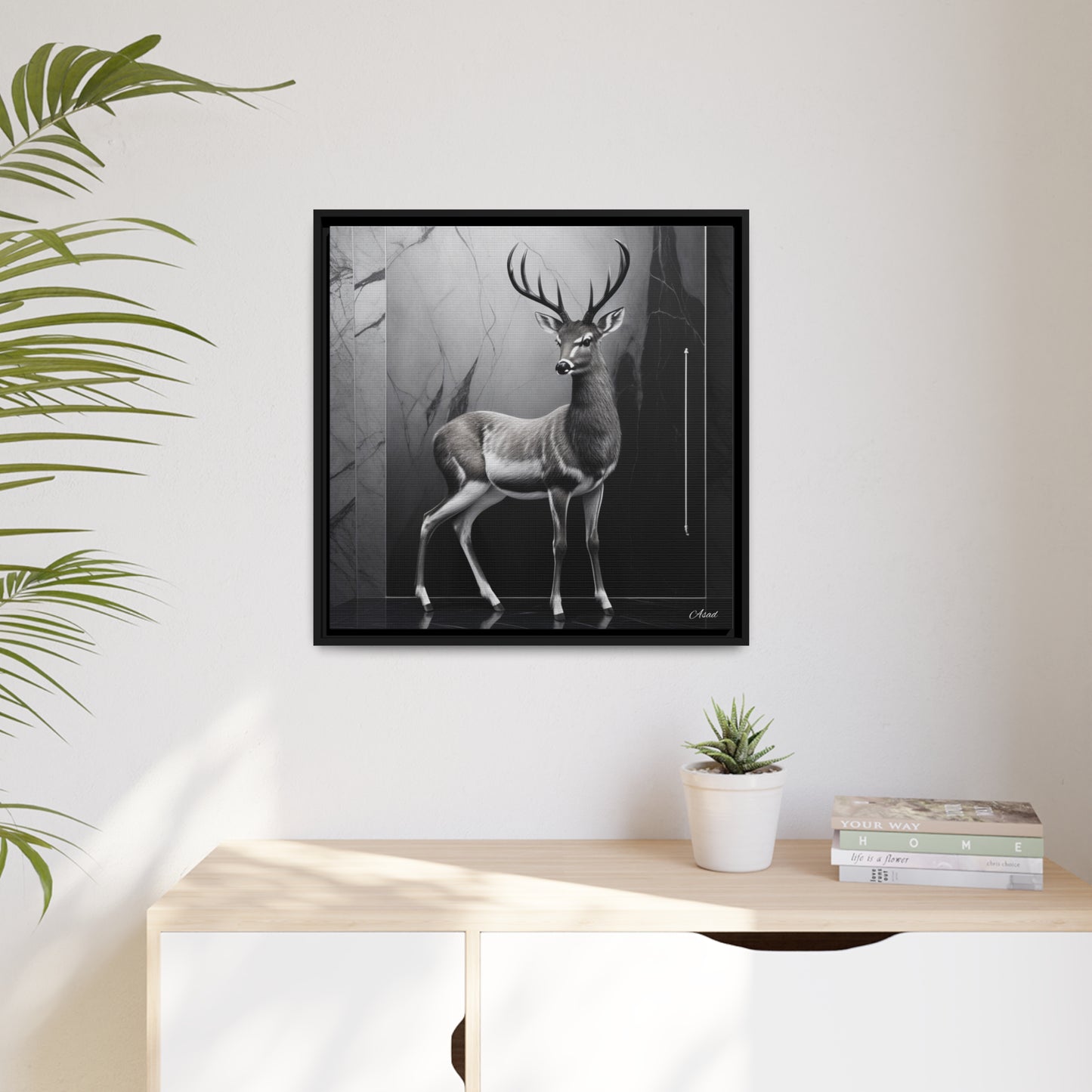 Matte Canvas, Black Frame