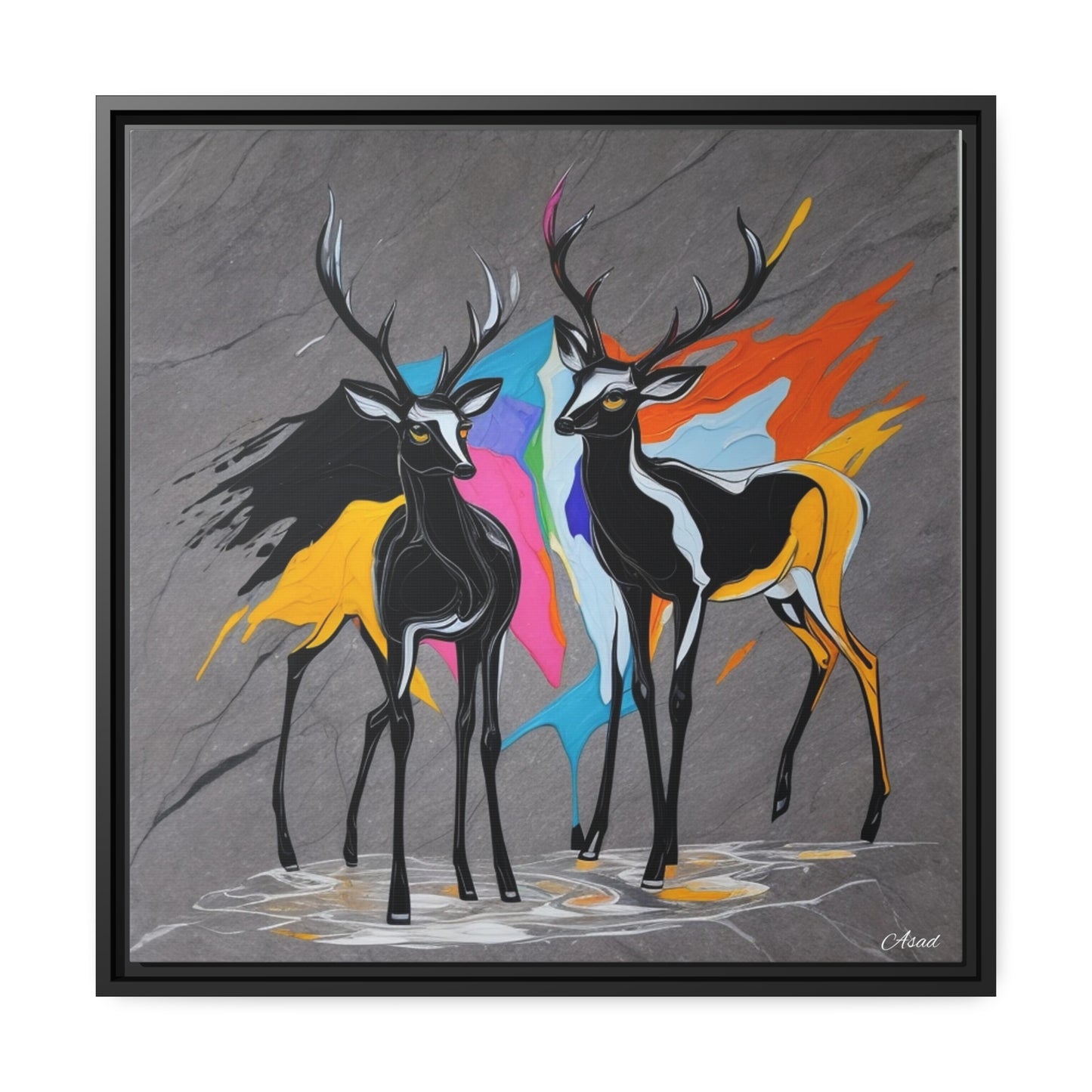 Matte Canvas, Black Frame