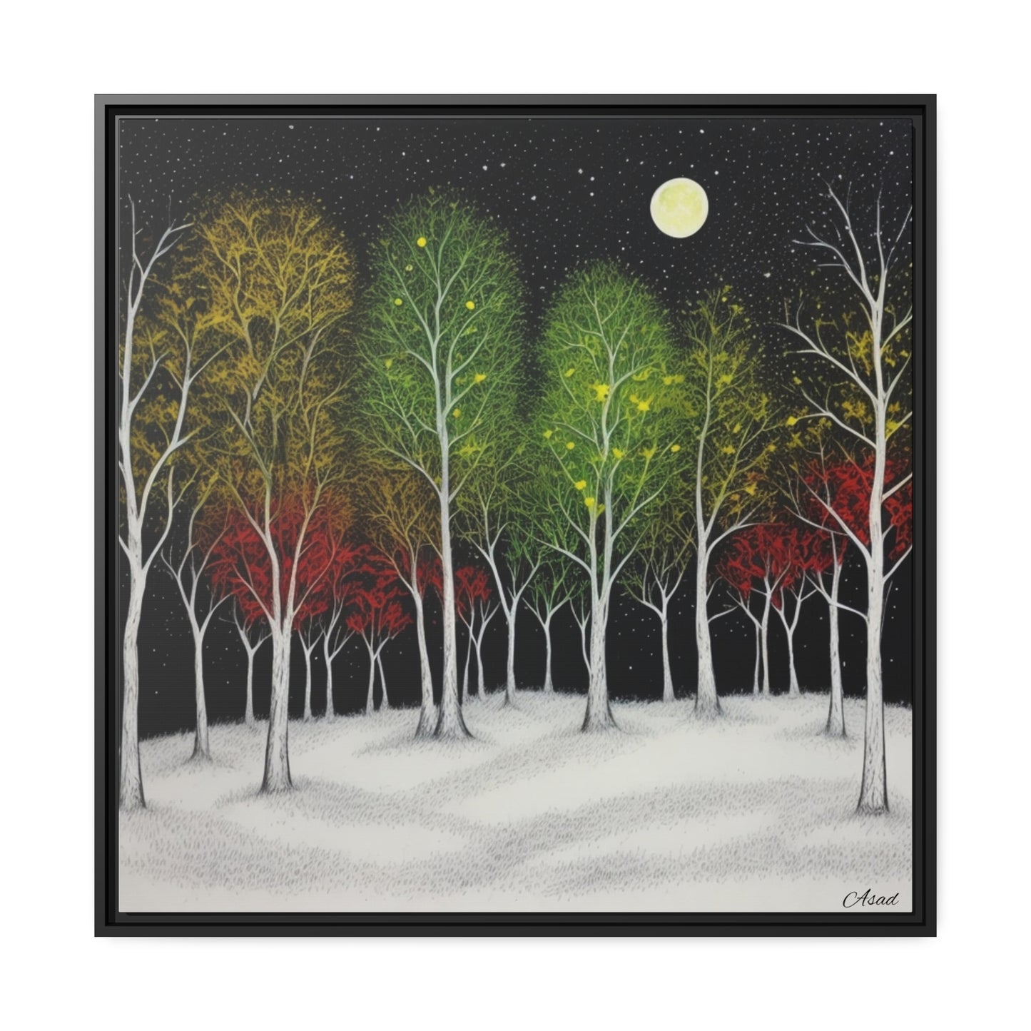 Matte Canvas, Black Frame