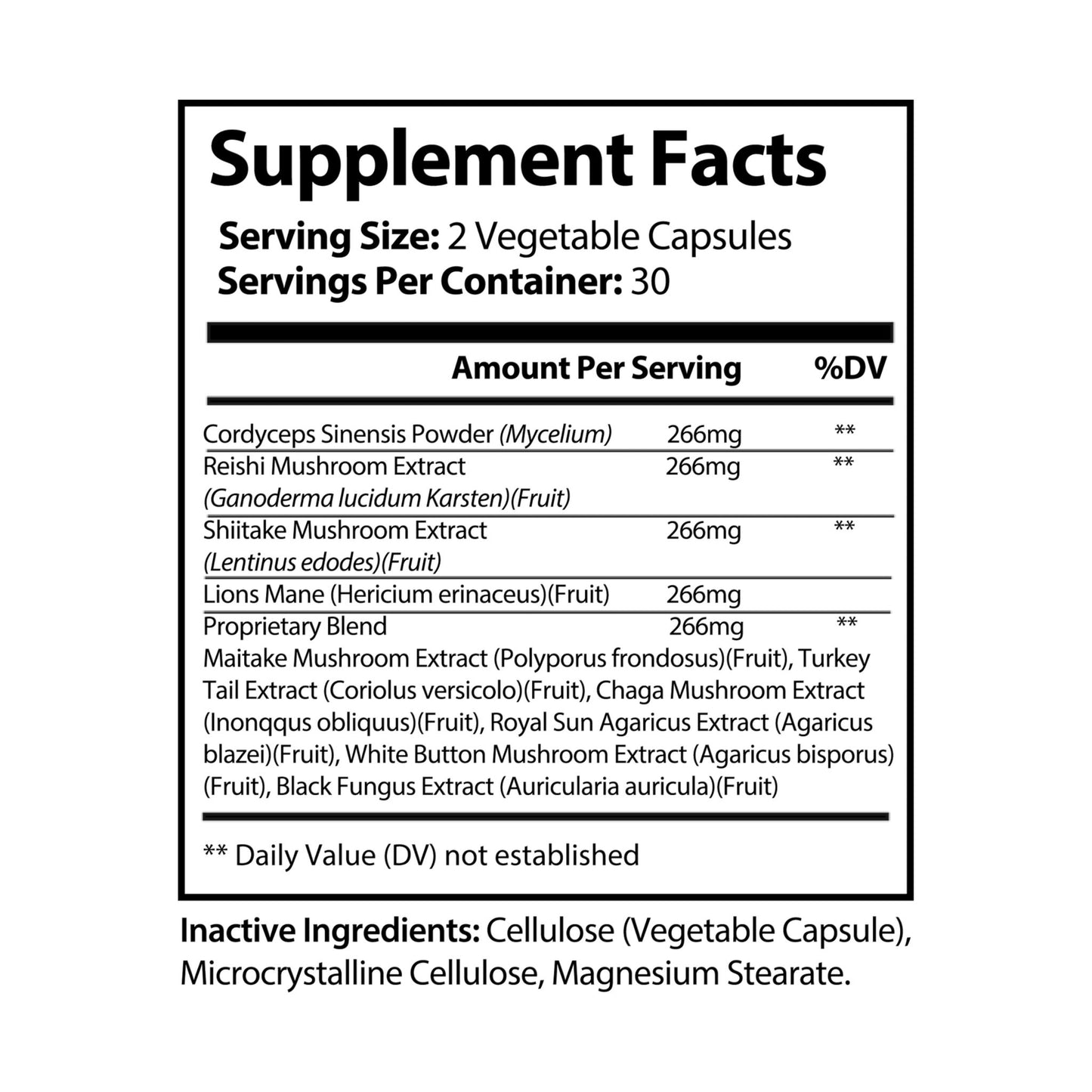 Mushroom Blend Supplement (60 Capsules) By Dr. Asad Ali Syed