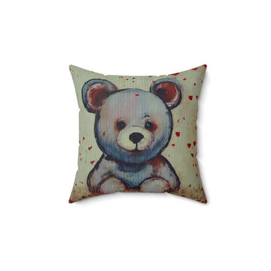 A Spun Polyester Square Pillow