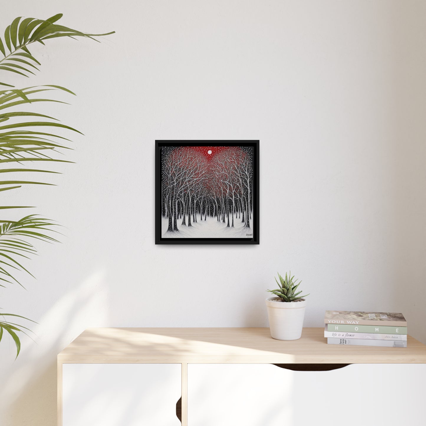 Matte Canvas, Black Frame