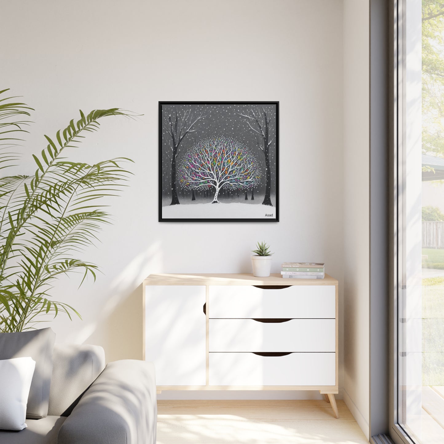 Matte Canvas, Black Frame