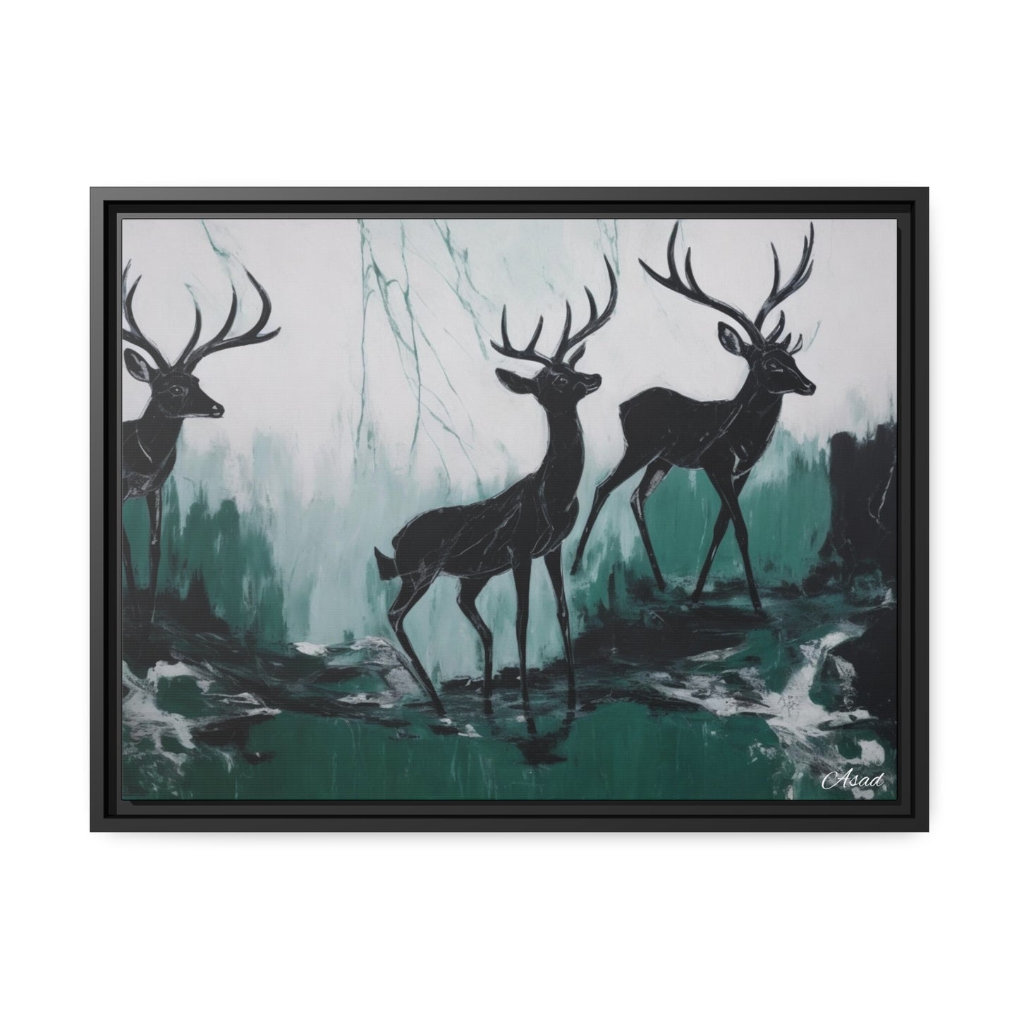 Matte Canvas, Black Frame