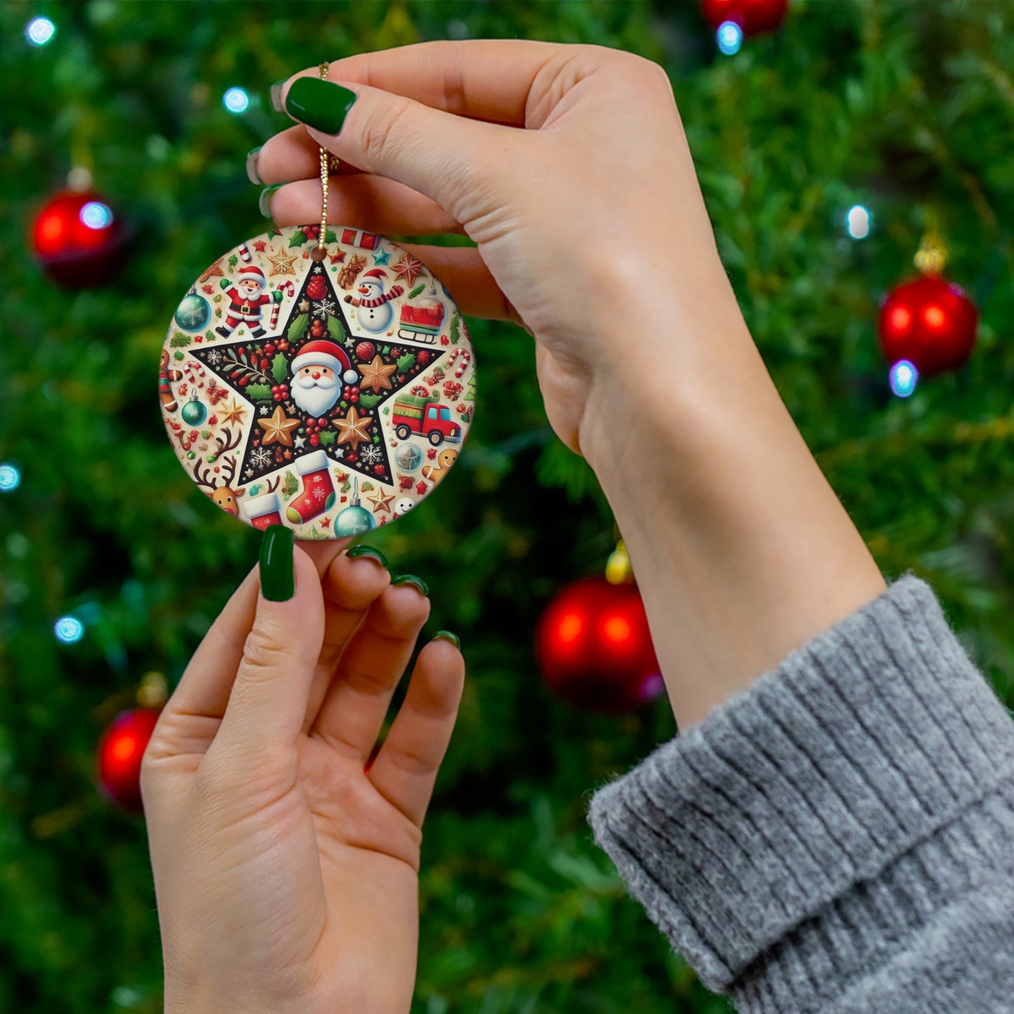 Ceramic Ornament, 4 Shapes