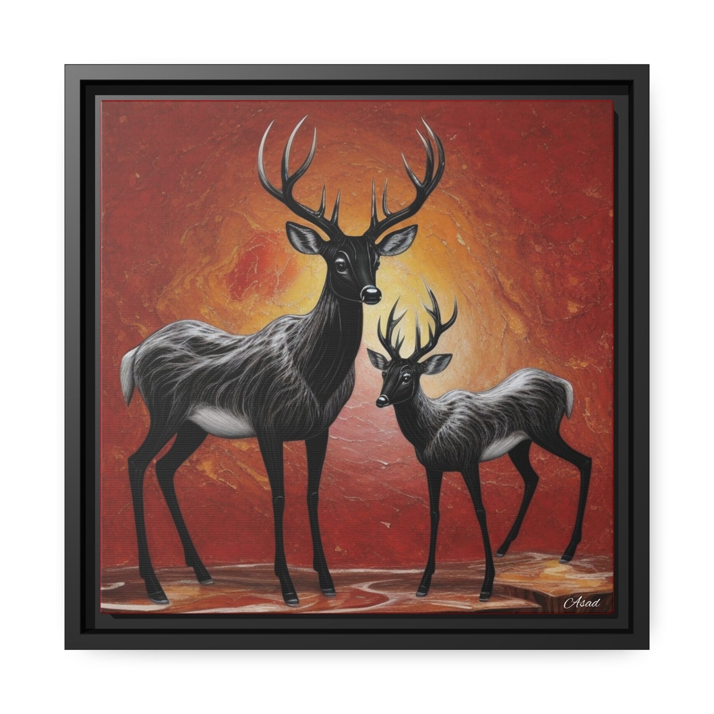 Matte Canvas, Black Frame