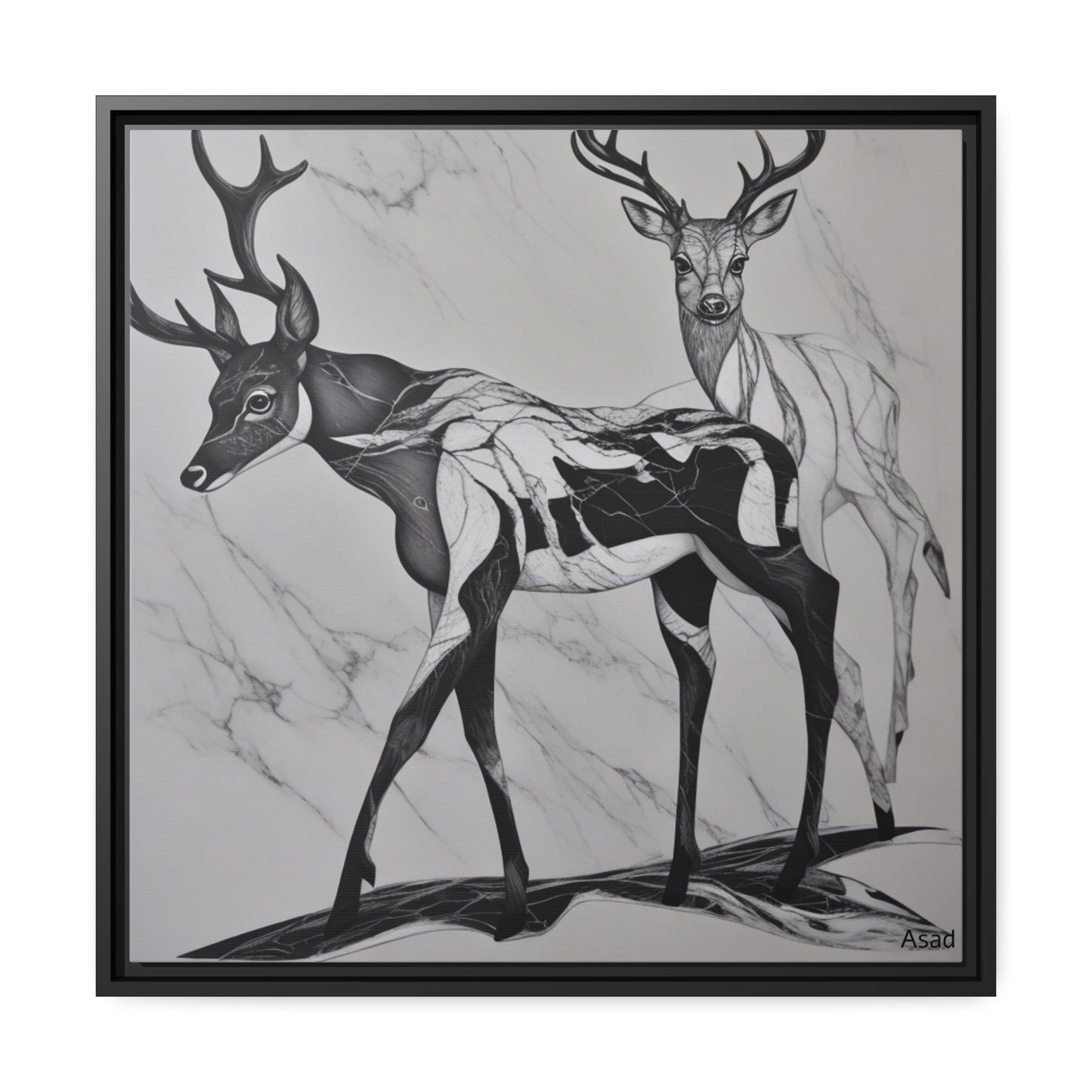 Matte Canvas, Black Frame