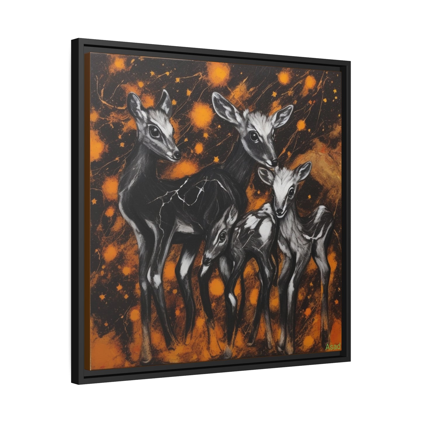 Matte Canvas, Black Frame