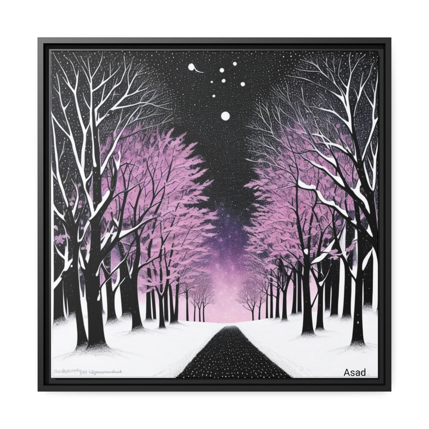Matte Canvas, Black Frame