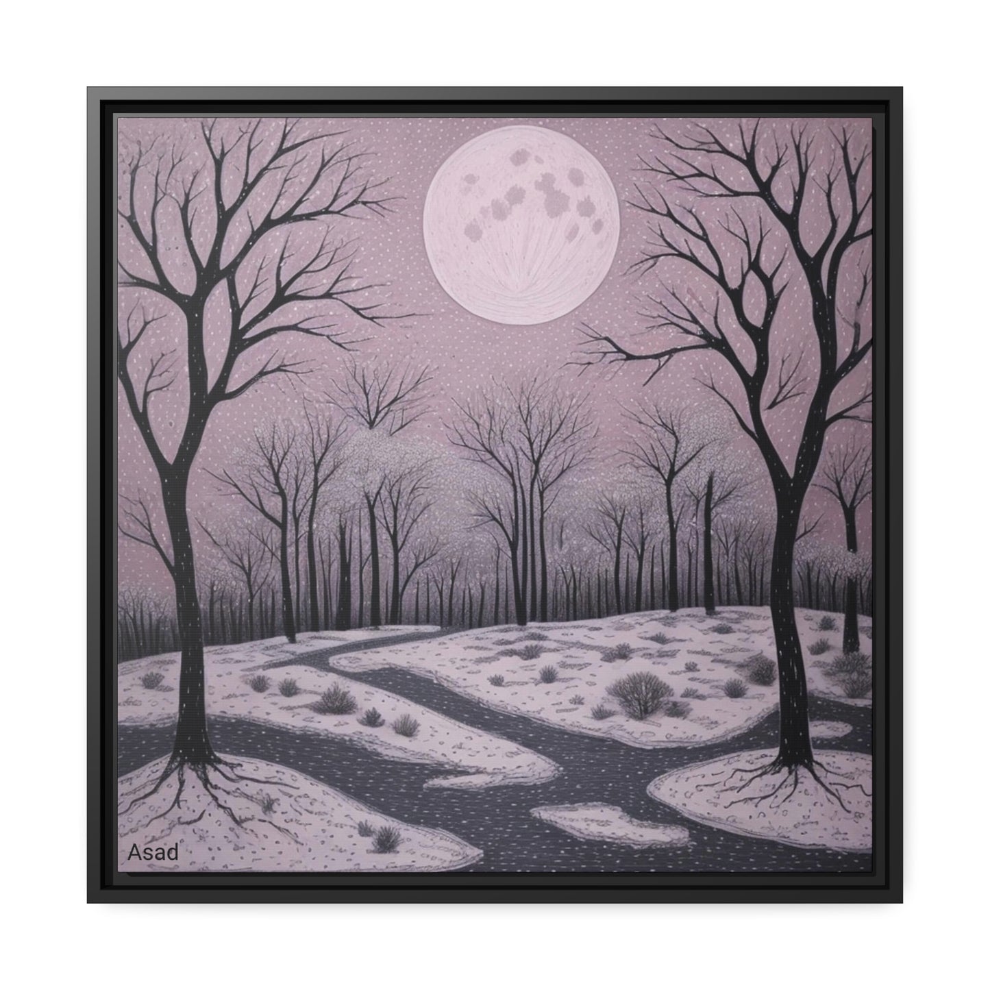 Matte Canvas, Black Frame