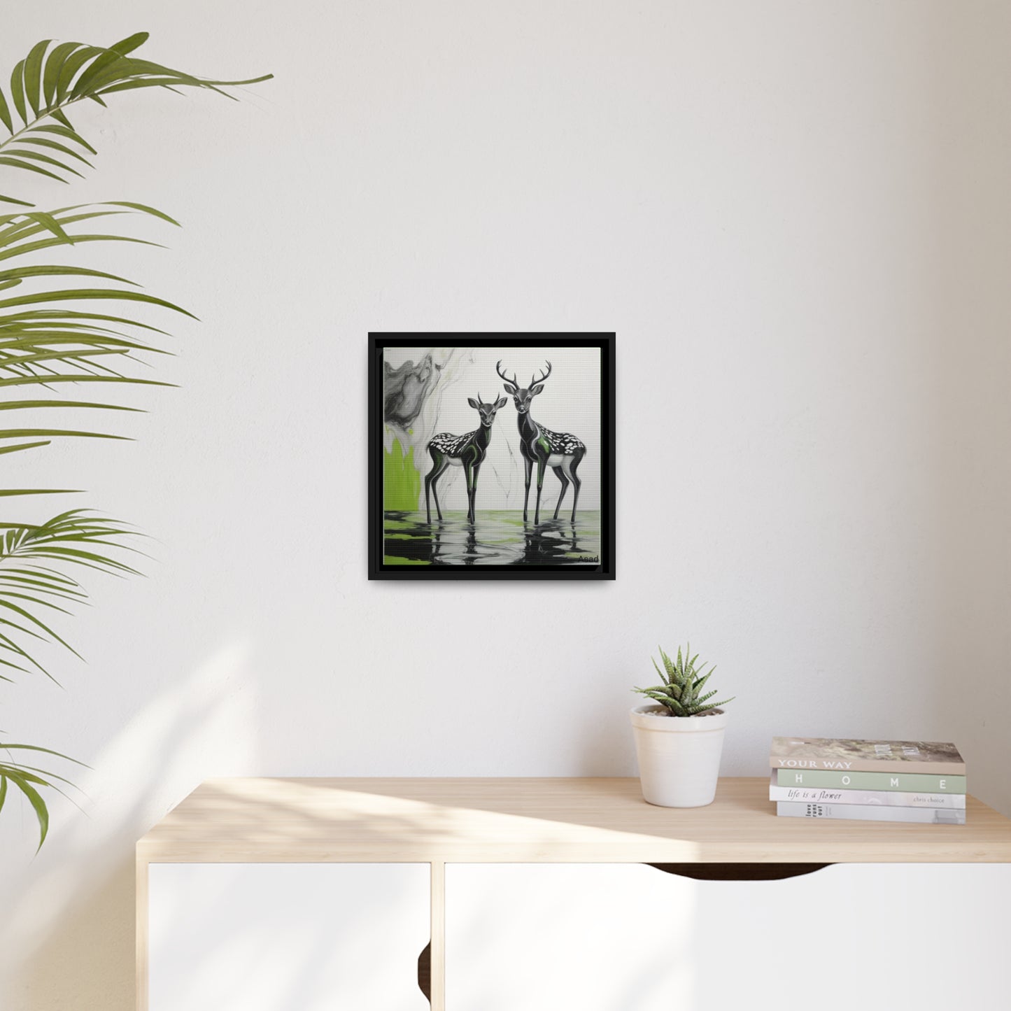 Matte Canvas, Black Frame