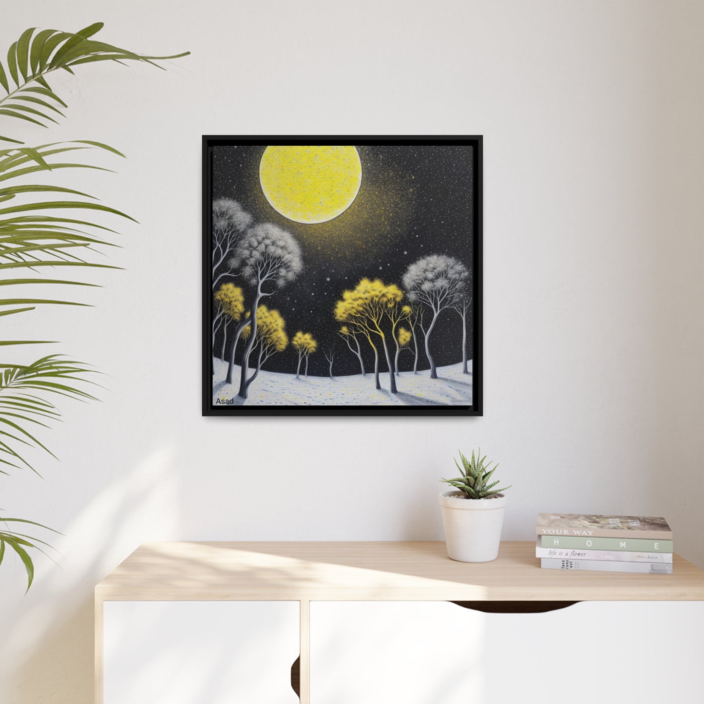 Matte Canvas, Black Frame