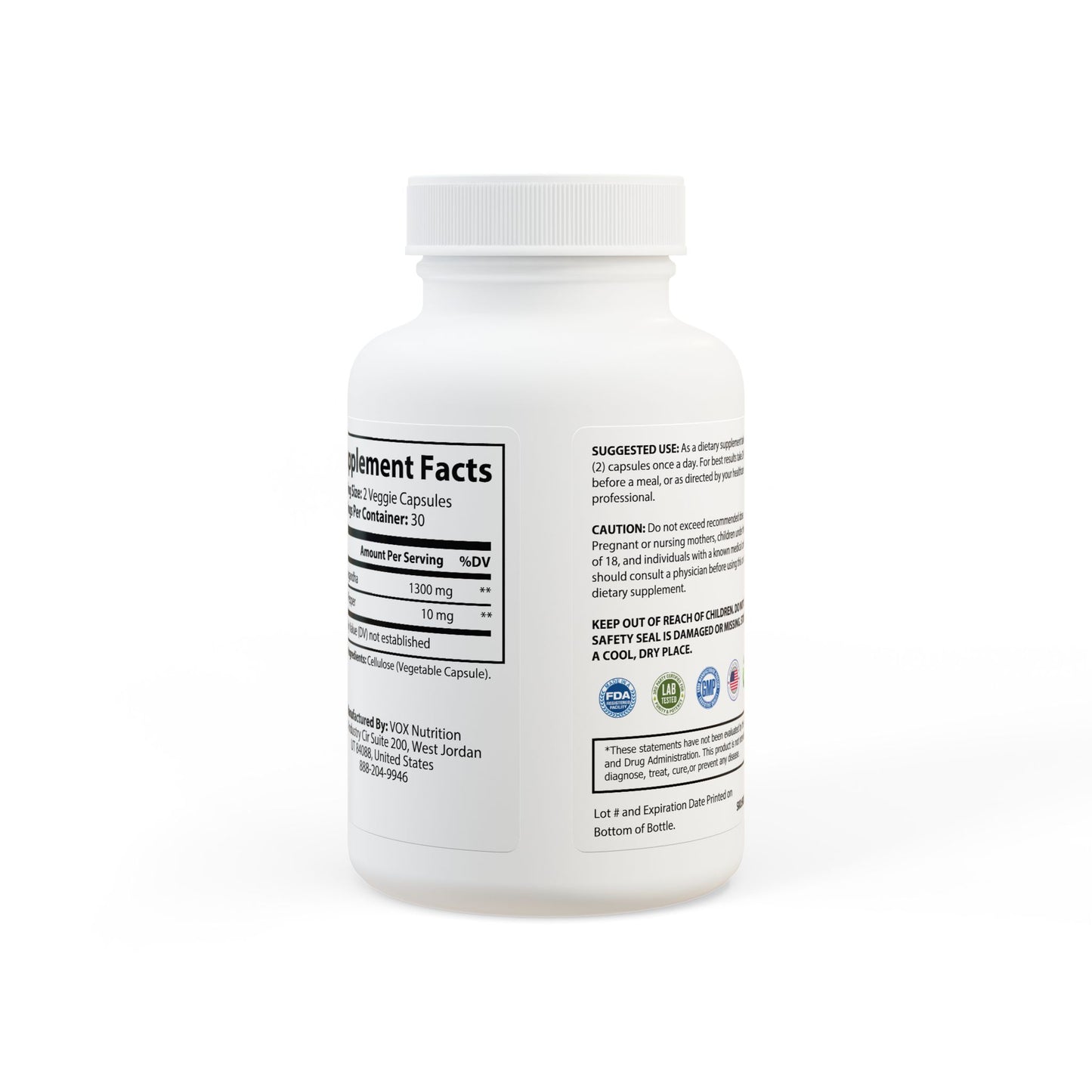 Ashwagandha and Black Pepper Supplement (60 capsules) By Dr. Asad Ali Syed