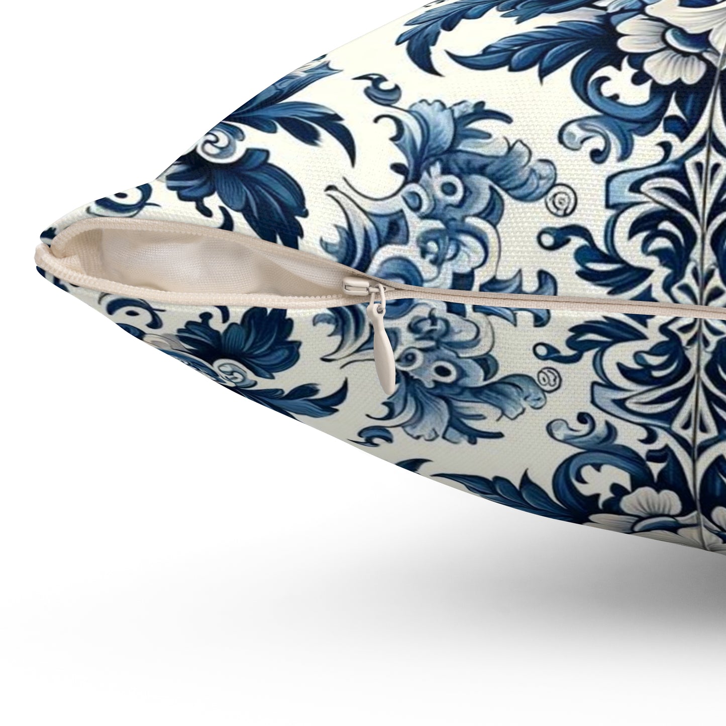 A Spun Polyester Square Pillow