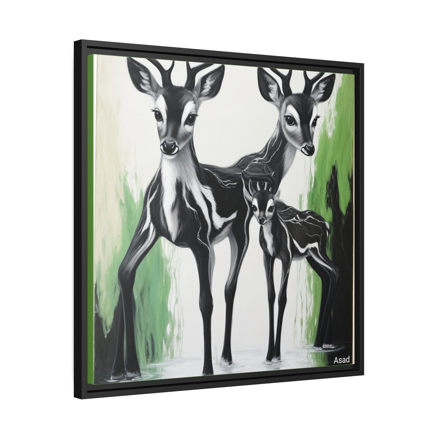 Matte Canvas, Black Frame