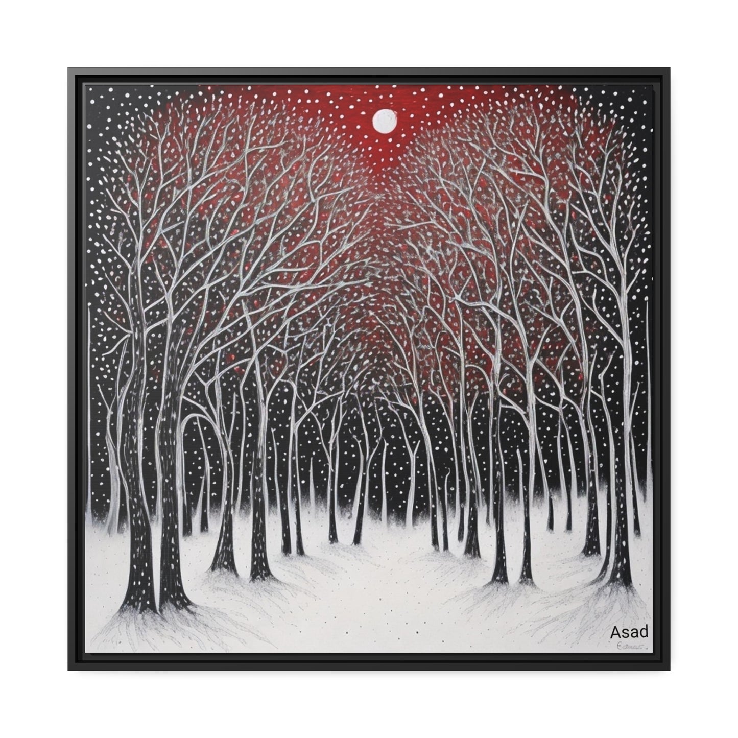Matte Canvas, Black Frame