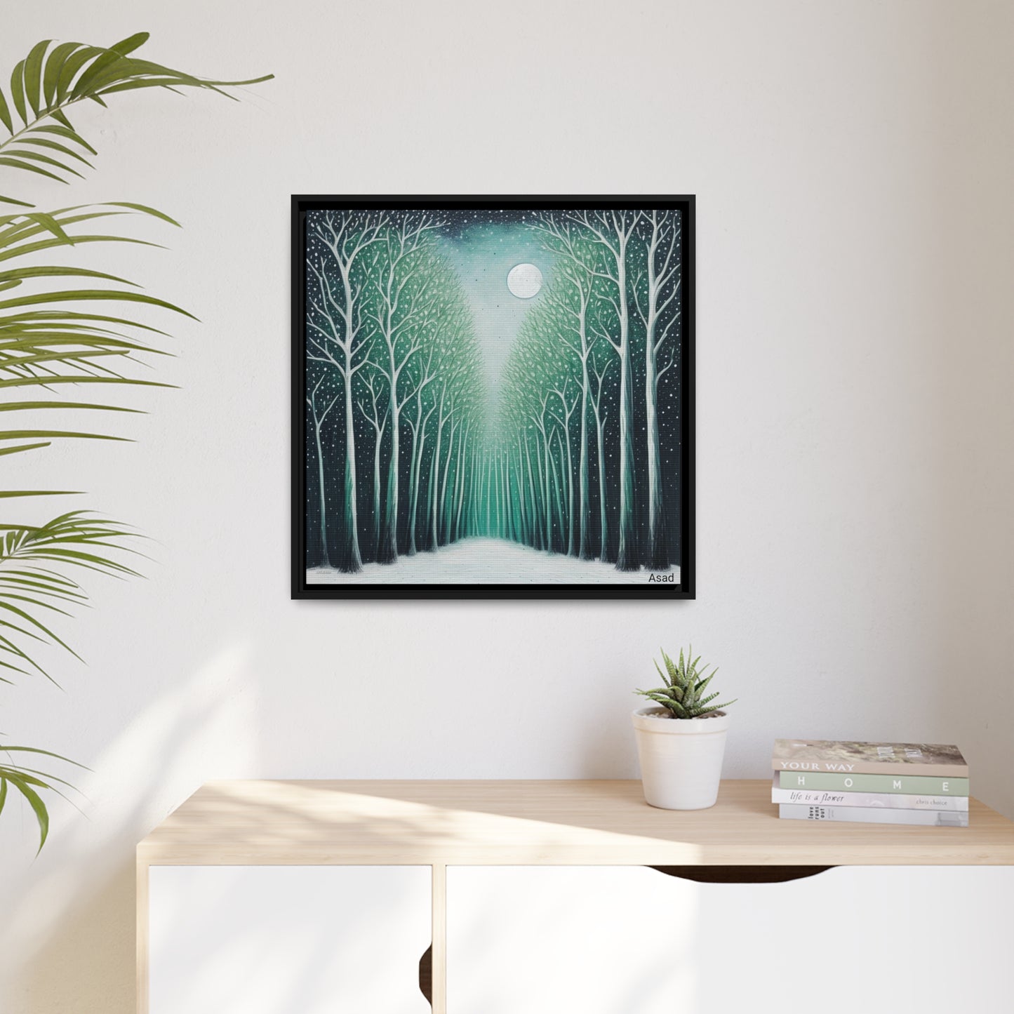 Matte Canvas, Black Frame