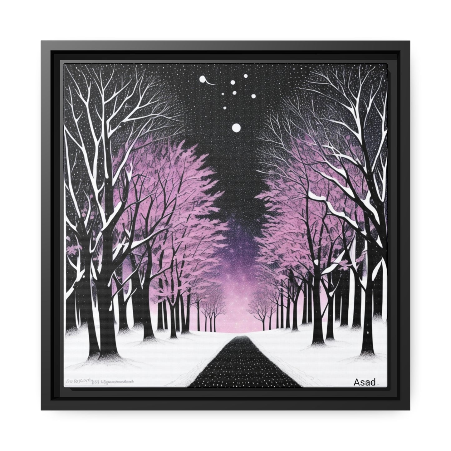 Matte Canvas, Black Frame