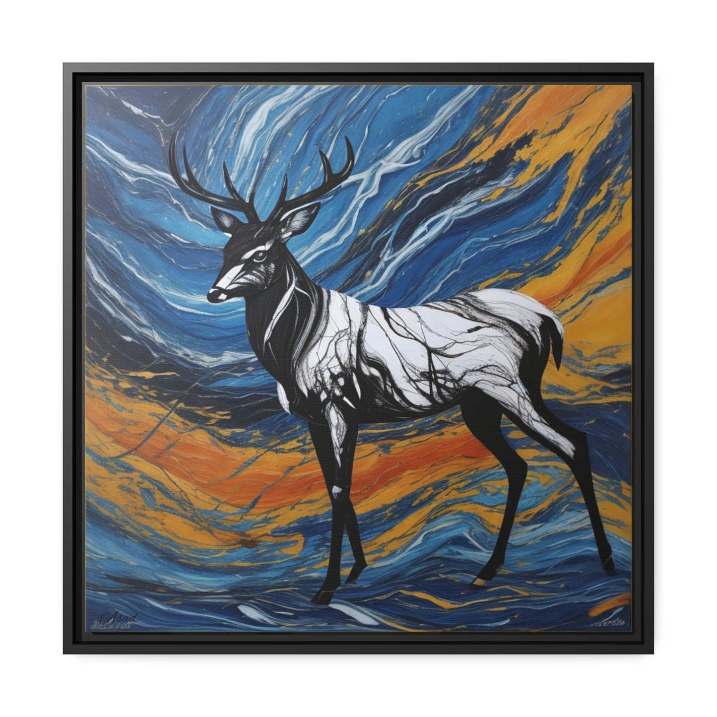 Matte Canvas, Black Frame