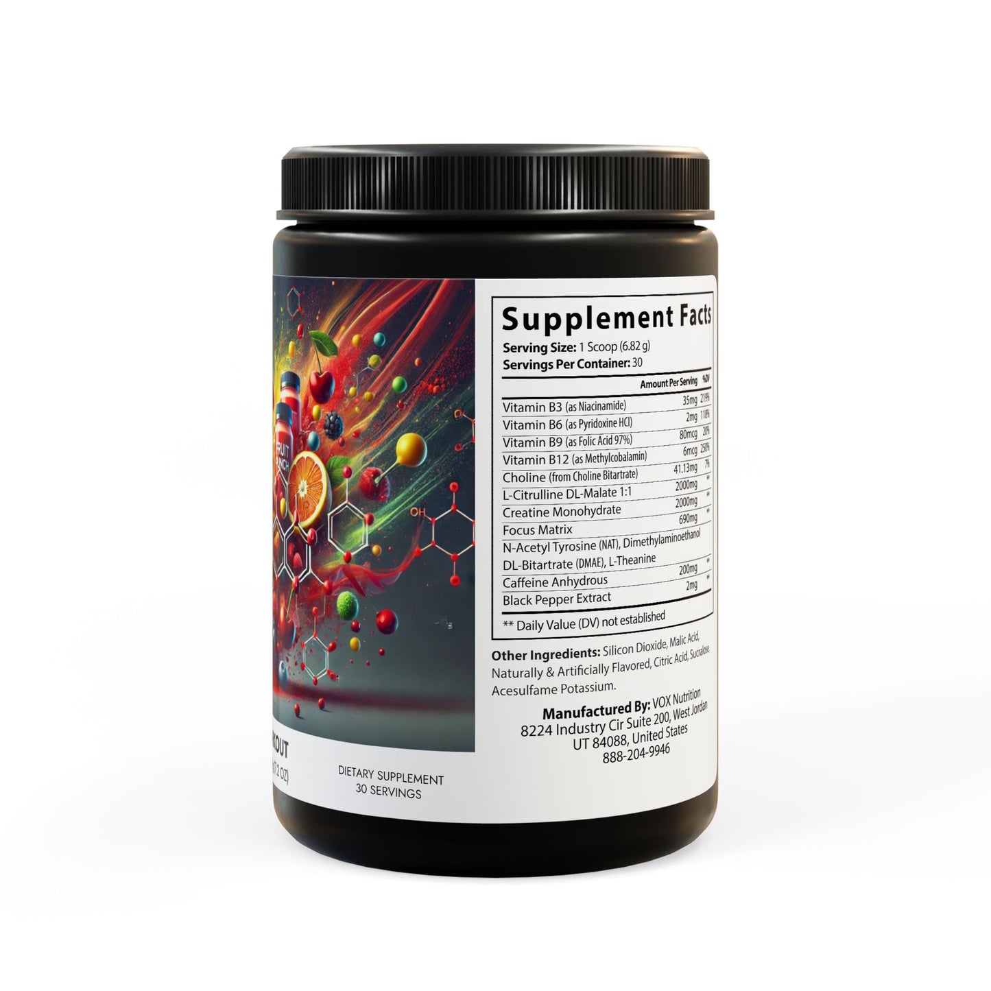 Pre-Workout Supplement, Fruit Punch (204g, 7.1oz) By Dr. Asad Ali Syed