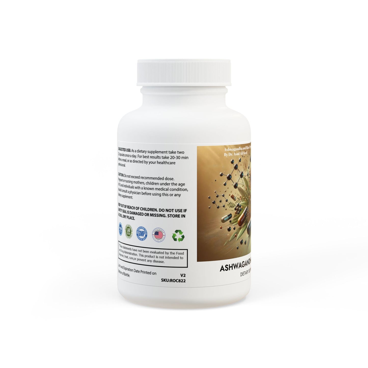 Ashwagandha and Black Pepper Supplement (60 capsules) By Dr. Asad Ali Syed