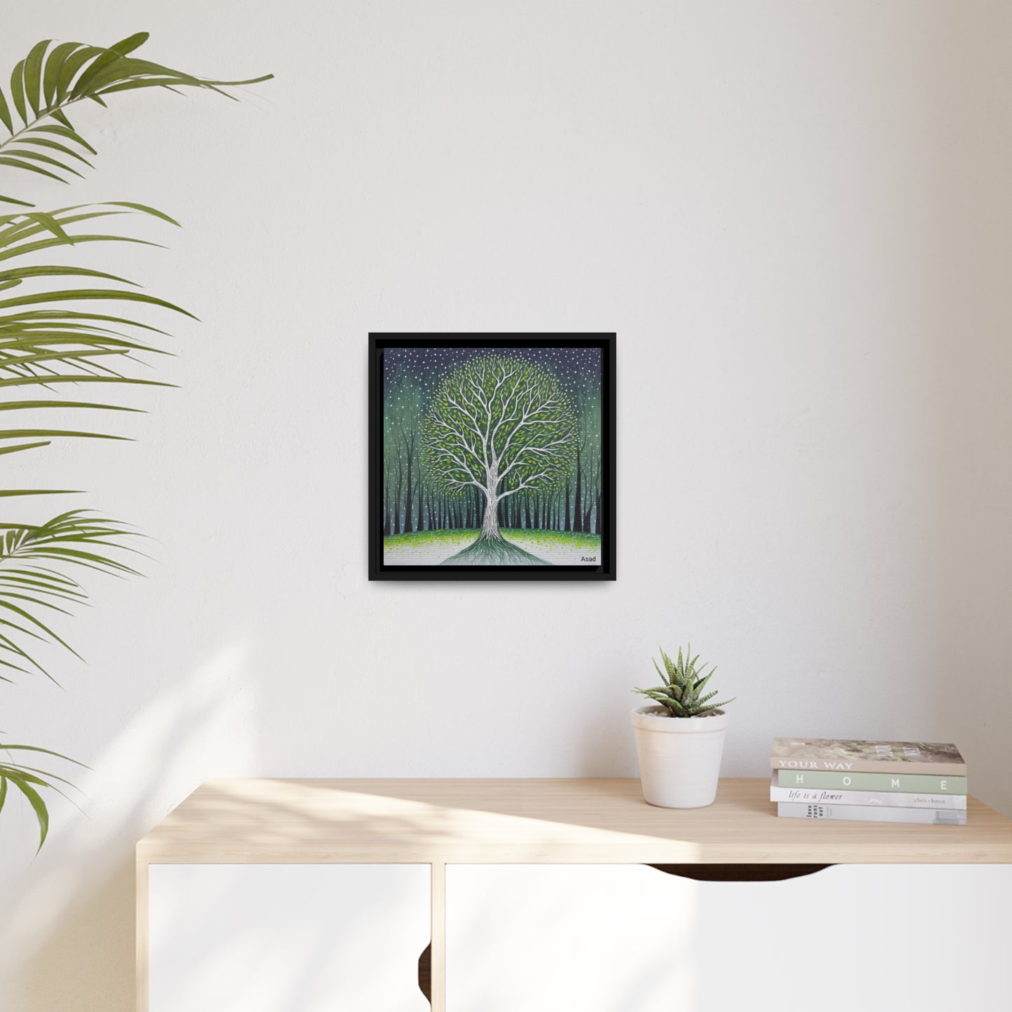 Matte Canvas, Black Frame