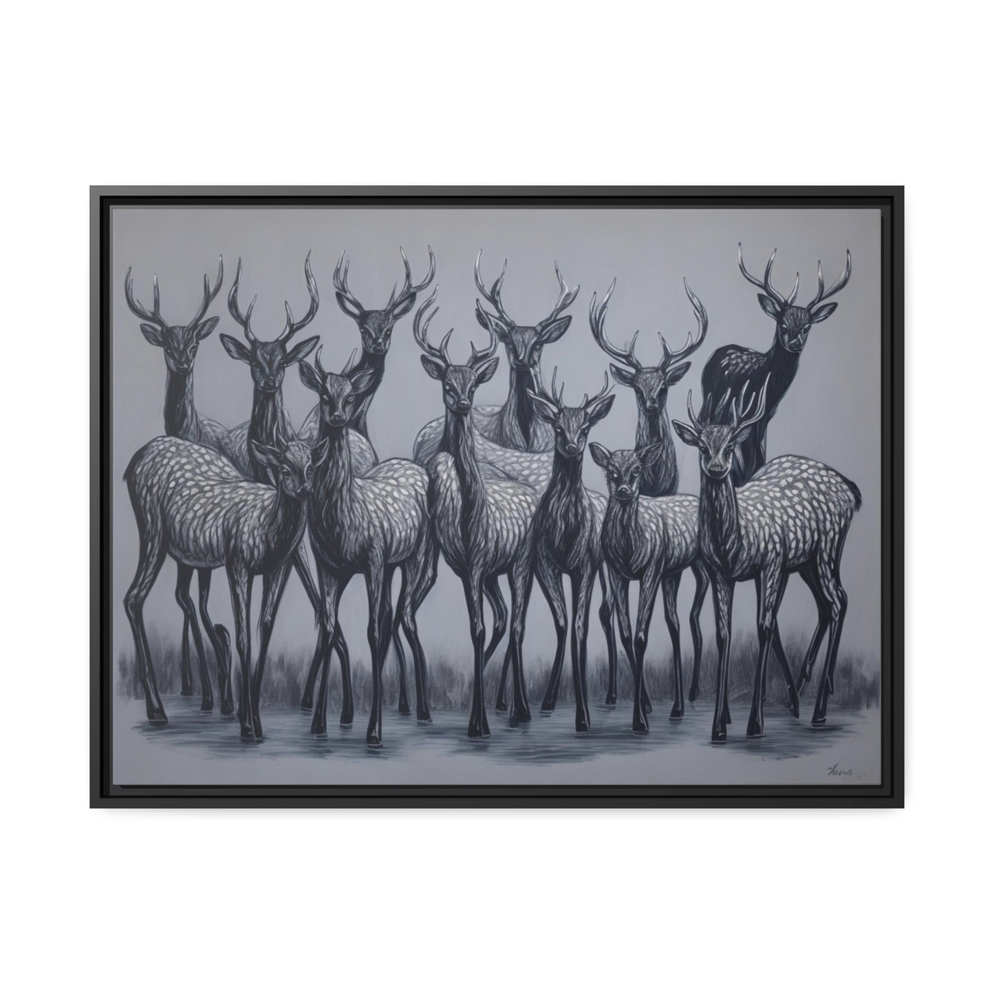 Matte Canvas, Black Frame