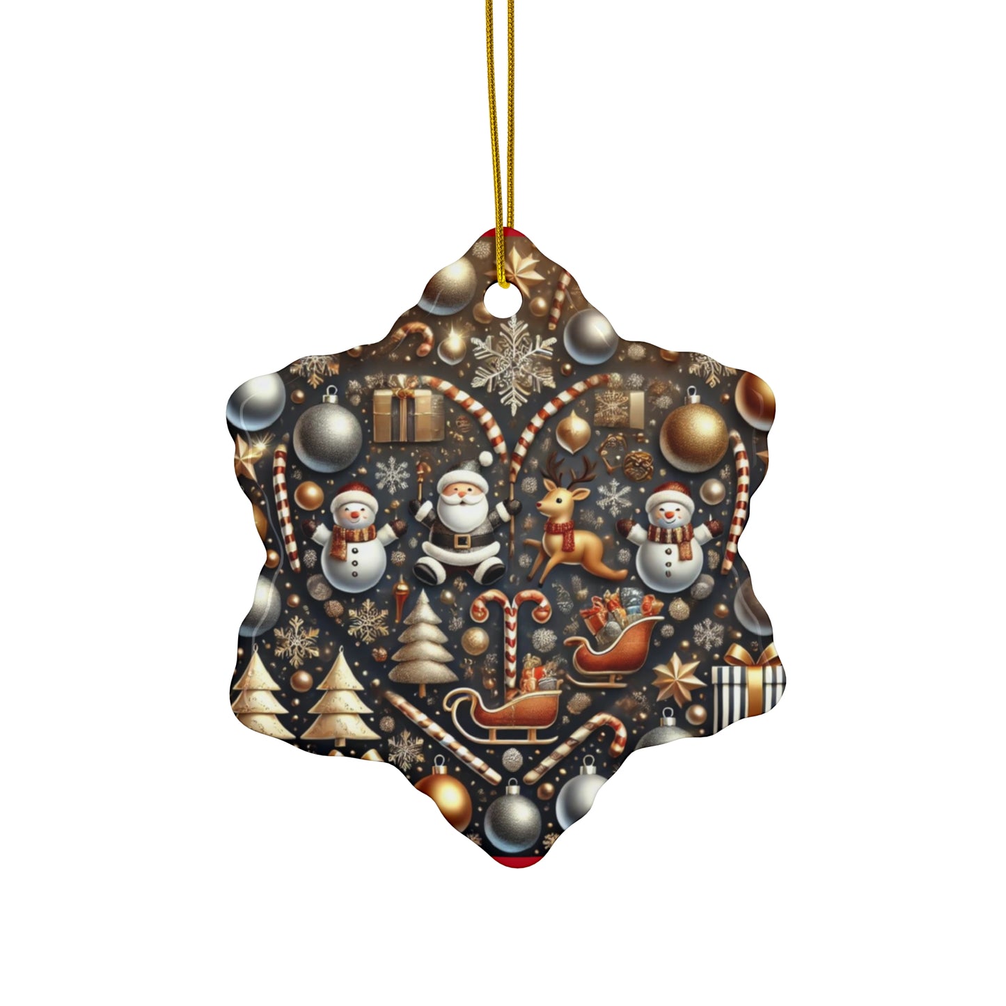 Ceramic Ornament, 4 Shapes