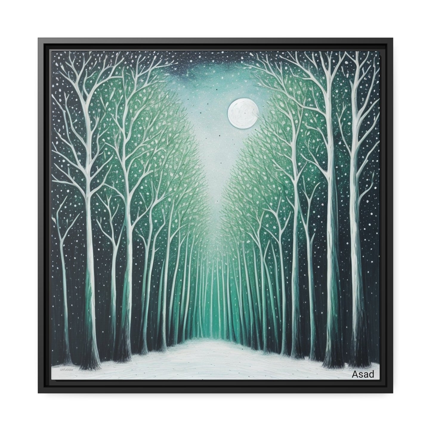 Matte Canvas, Black Frame