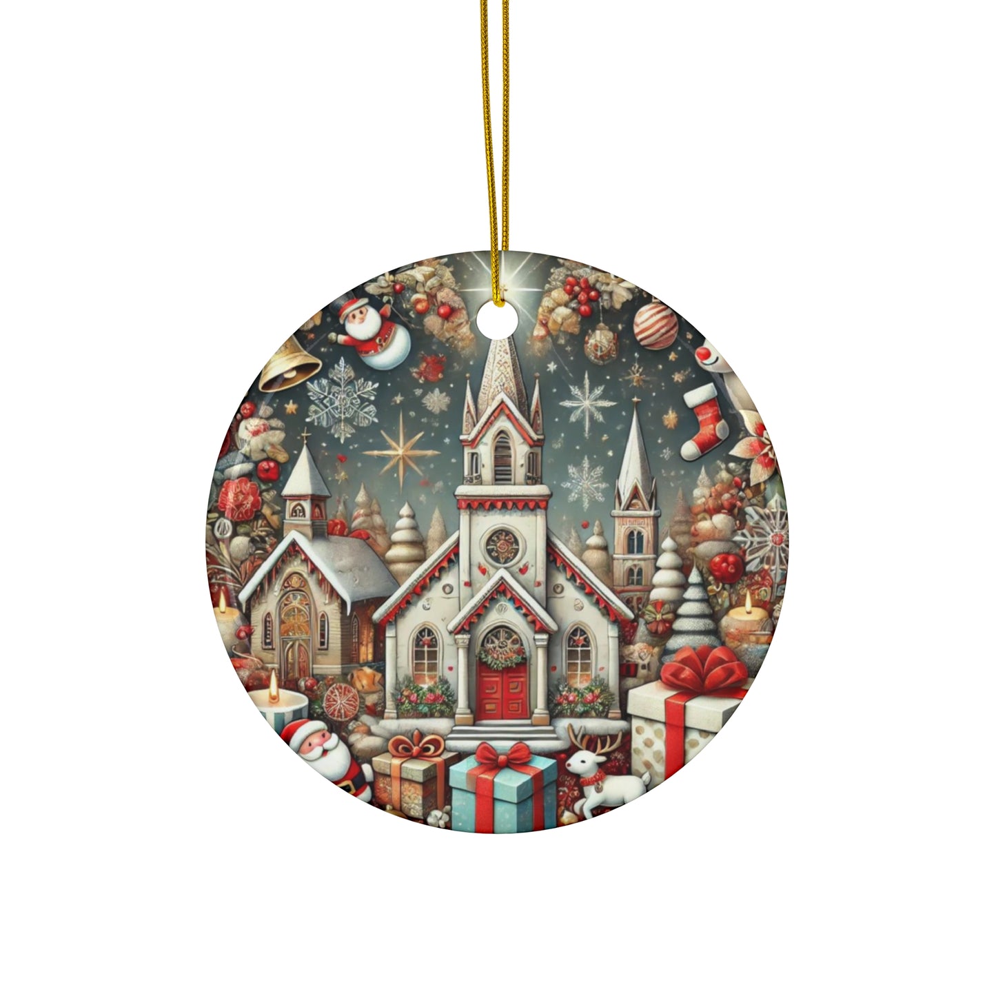 Ceramic Ornament, 4 Shapes