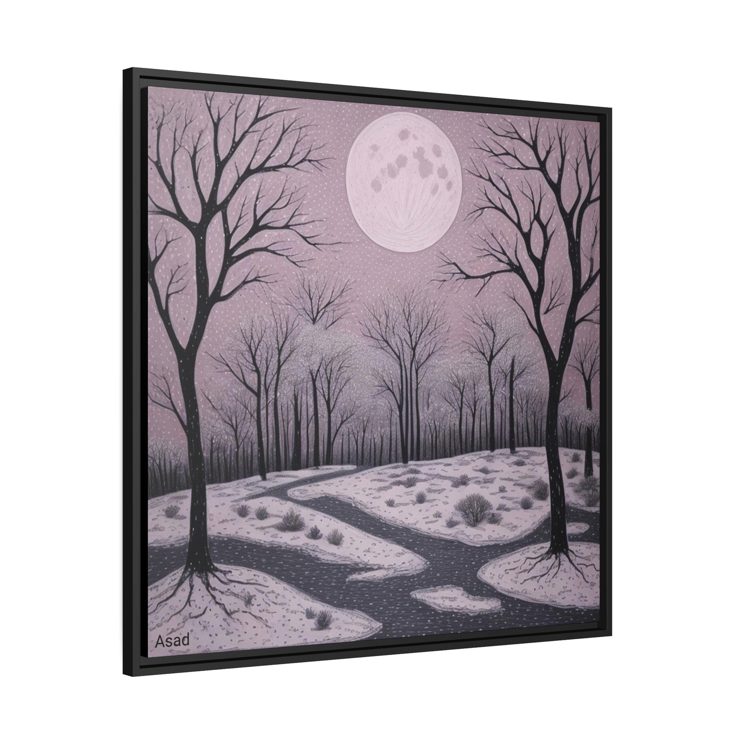 Matte Canvas, Black Frame