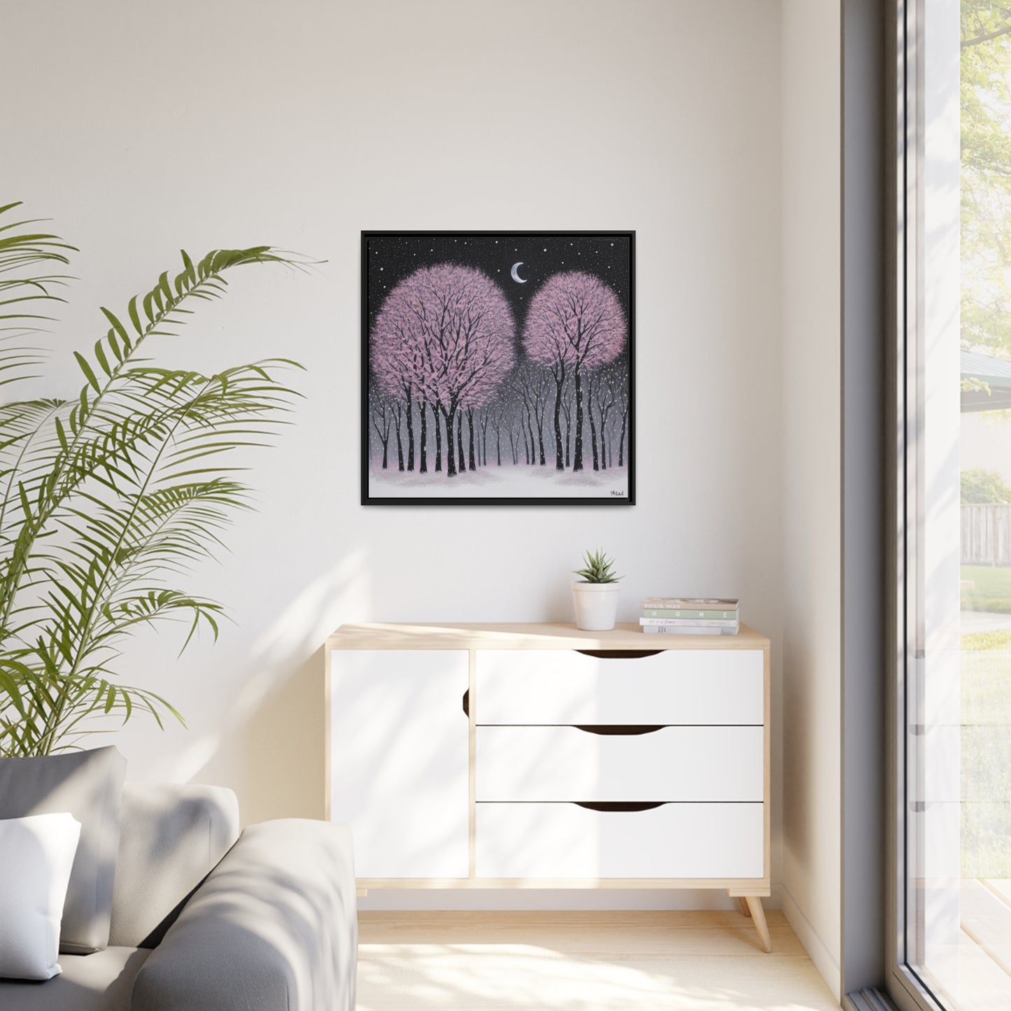Matte Canvas, Black Frame