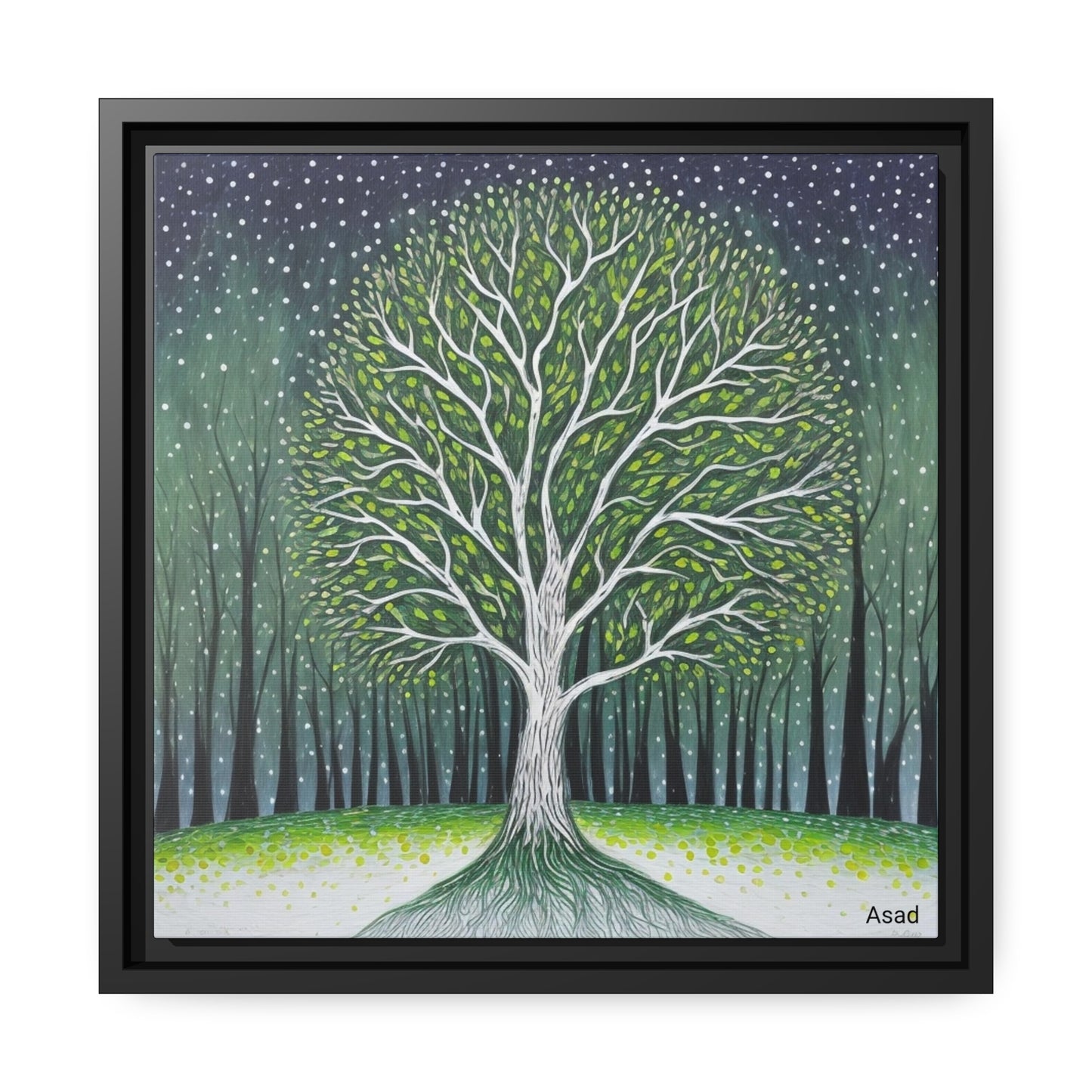 Matte Canvas, Black Frame