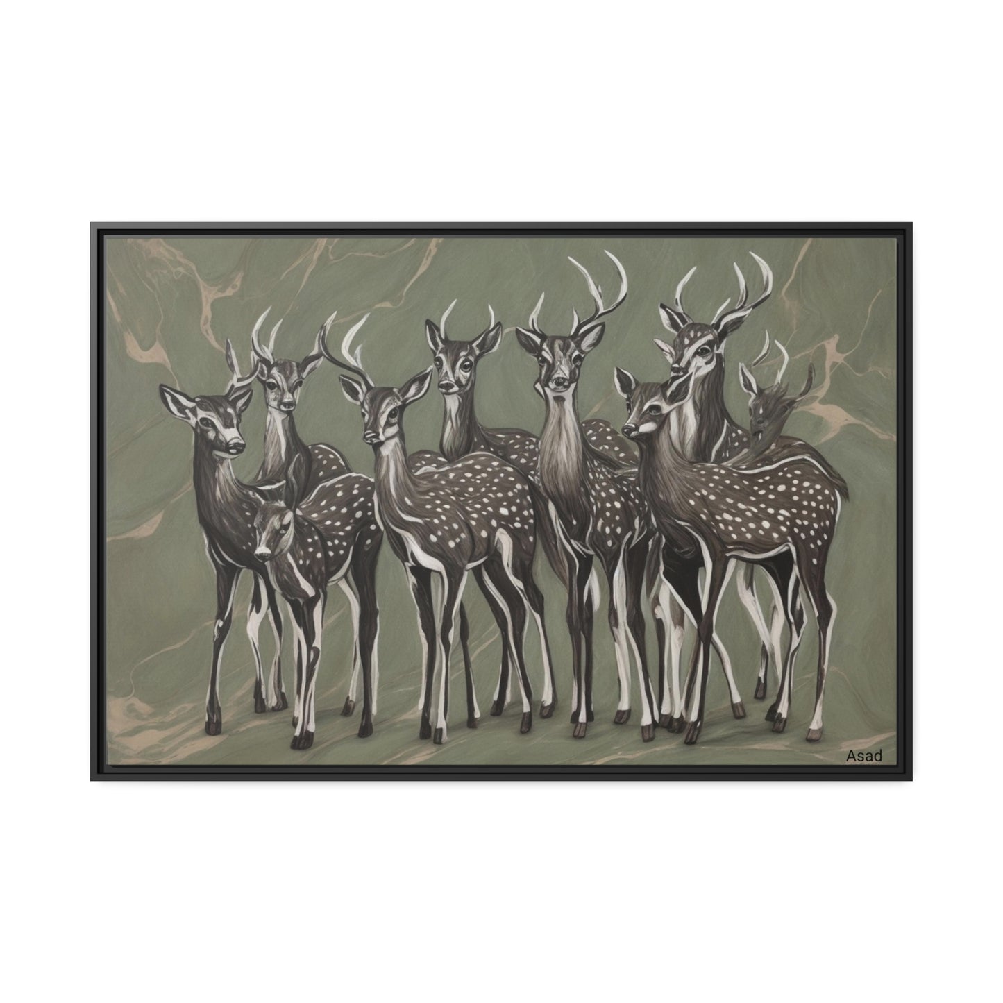 Matte Canvas, Black Frame