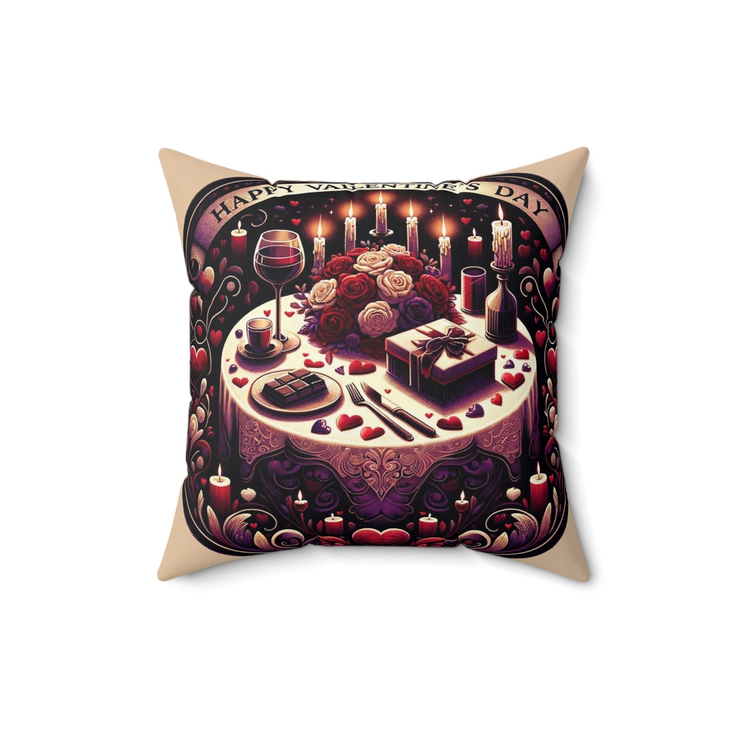Spun Polyester Square Pillow