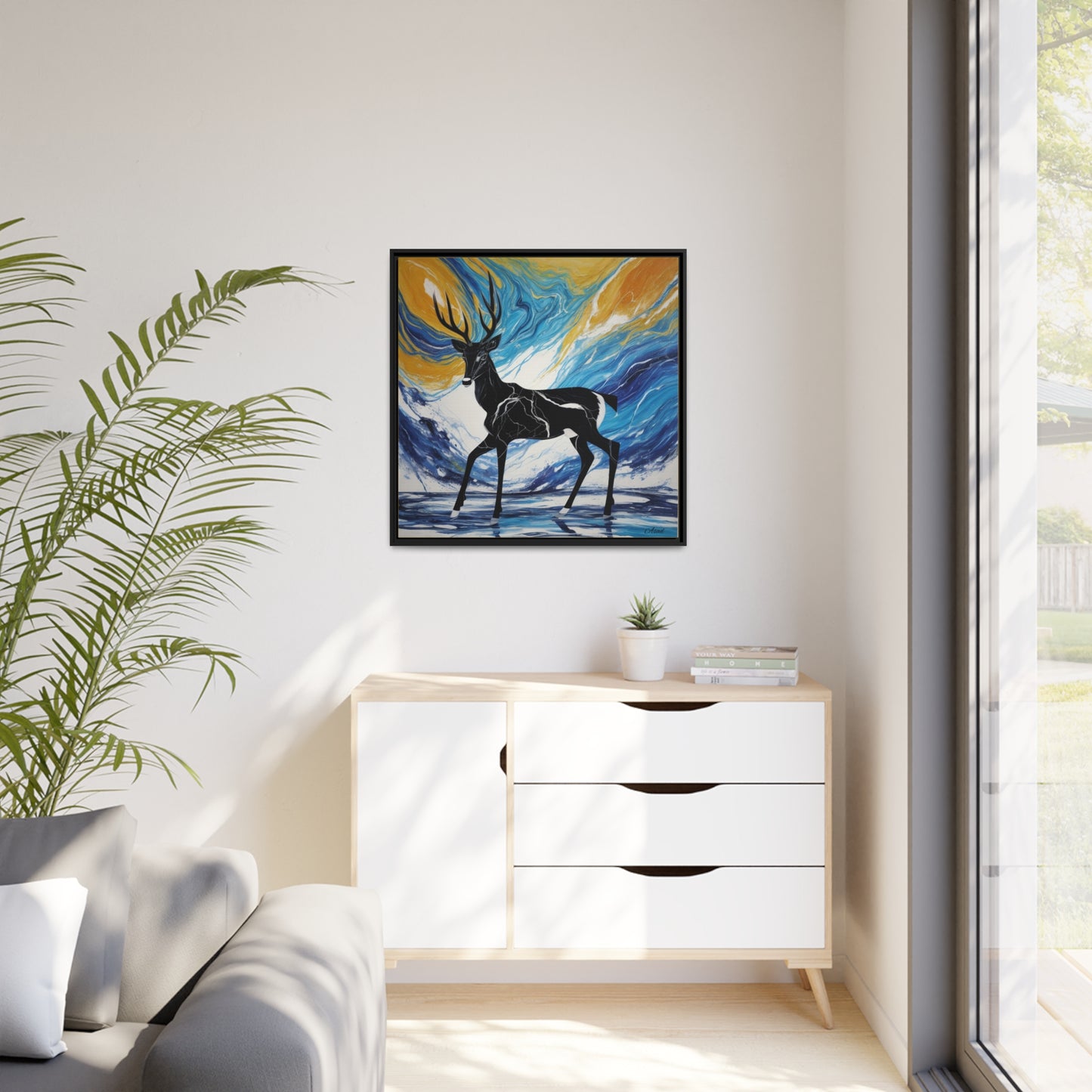 Matte Canvas, Black Frame