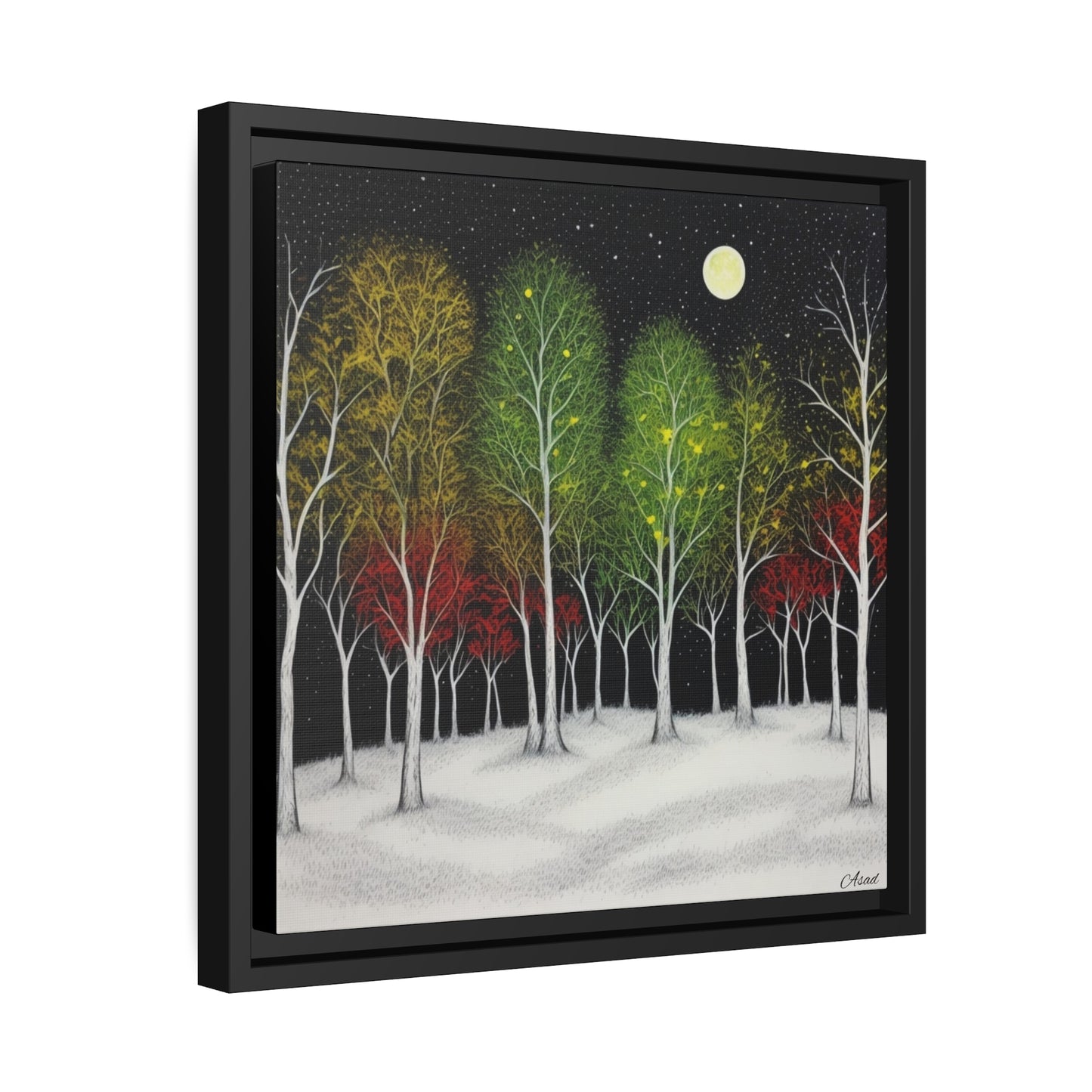 Matte Canvas, Black Frame