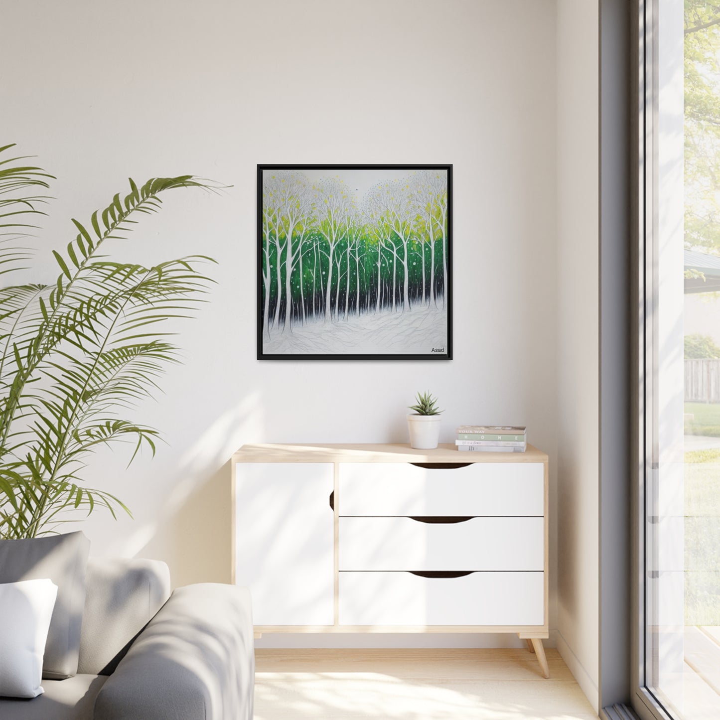 Matte Canvas, Black Frame