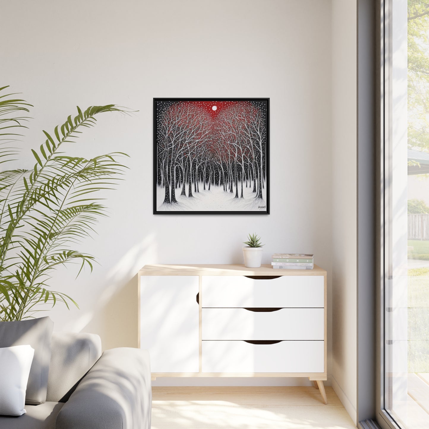 Matte Canvas, Black Frame
